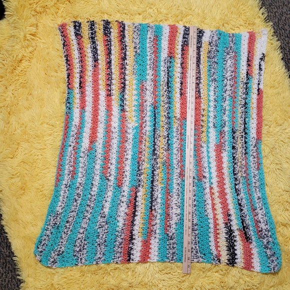 Handmade Crochet Blanket Afghan Beautiful Southwest Colors - Picture 12 of 16